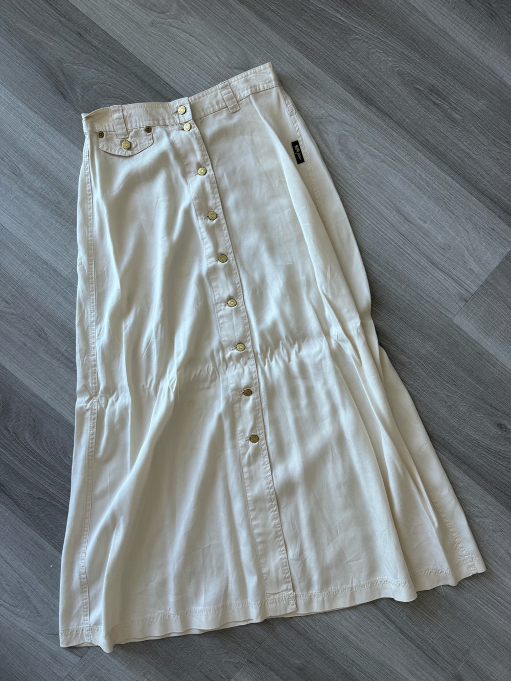 Vintage Sonia Rykiel Cream Button-Front Skirt